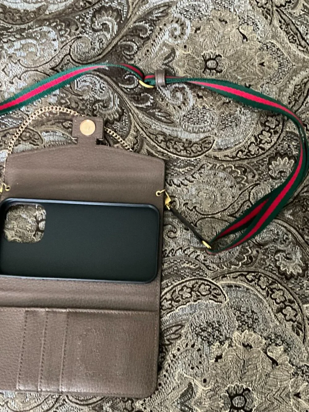 Designer-Inspired Crossbody Wallet Phone Case – iPhone 15 Pro Max